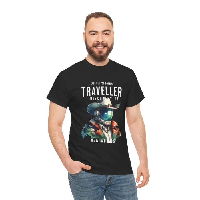 T-shirt z nadrukiem Traveller Cowboy